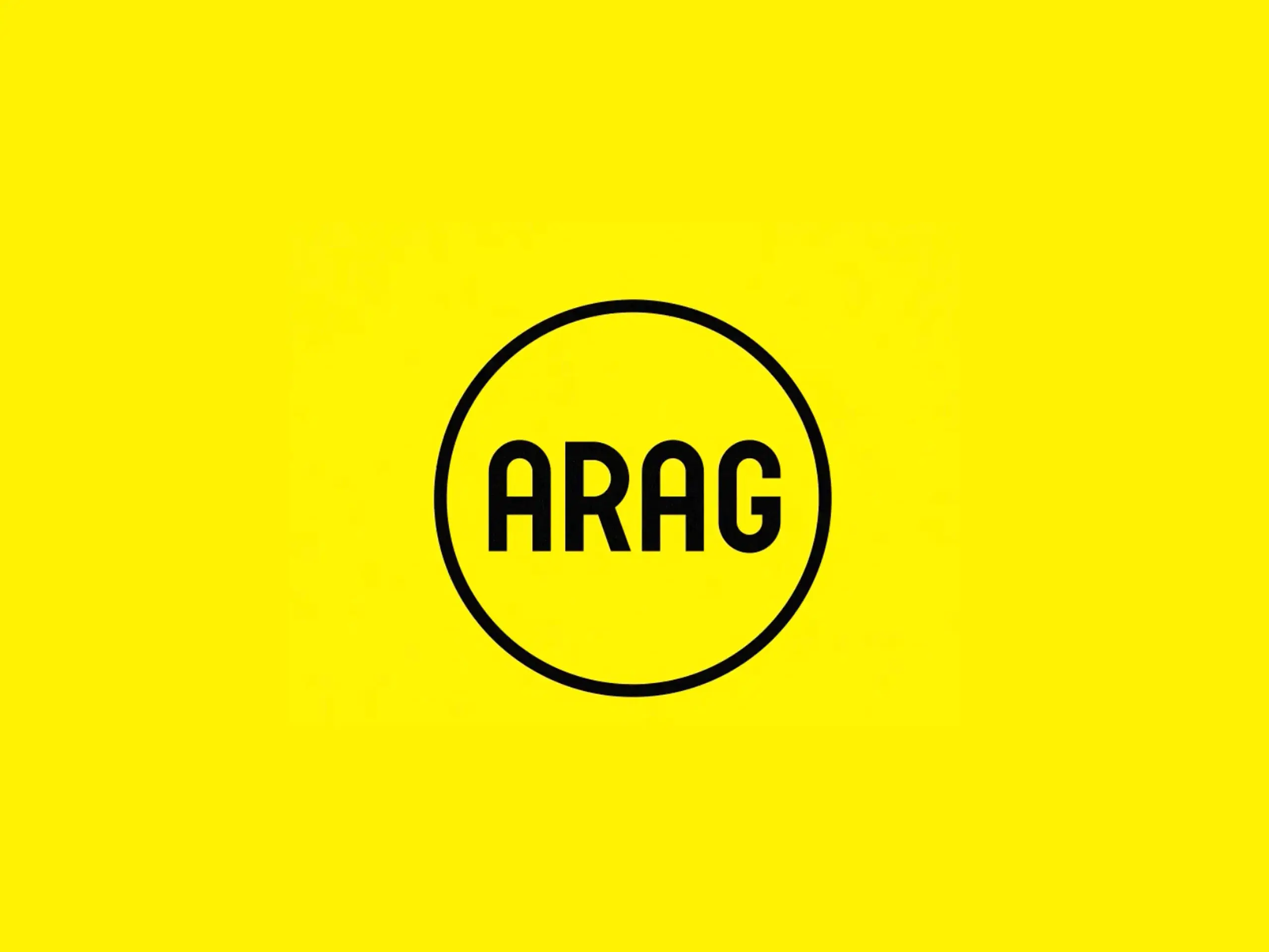 ARAG logo on yellow background