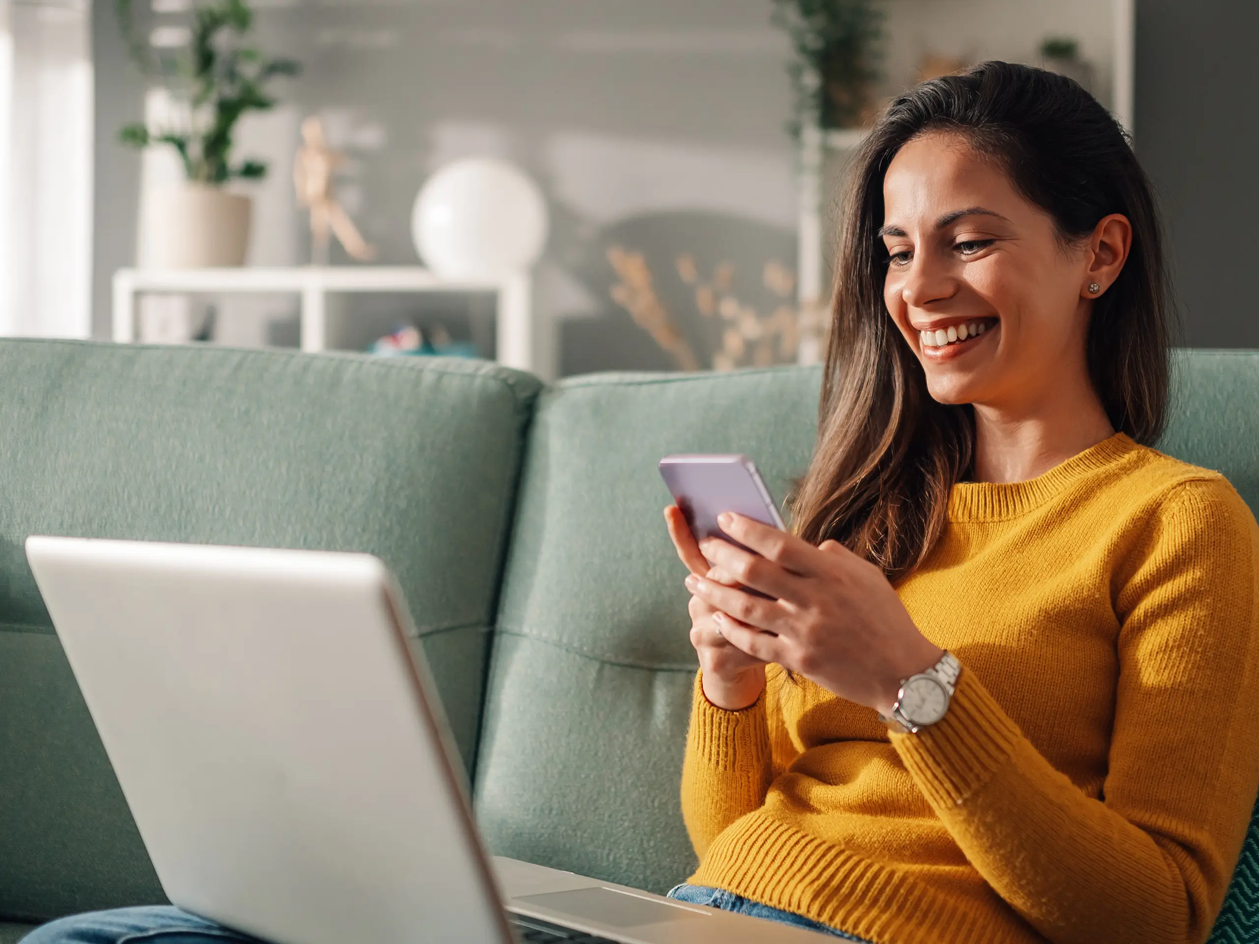 Woman with laptop